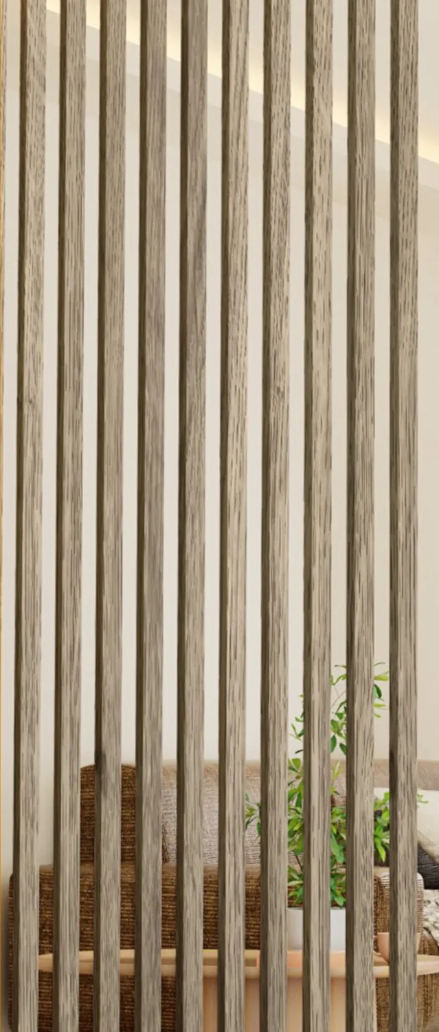 لون البارتيشن الخشبي بلوط رمادي فاتح (Light Grey Oak) كود HP-F04